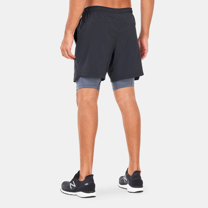 New Balance Men's R.W.Tech 7-inch 2-in-1 Shorts Black New Balance Men's R.W.Tech 7-inch 2-in-1 Shorts Black image number 1