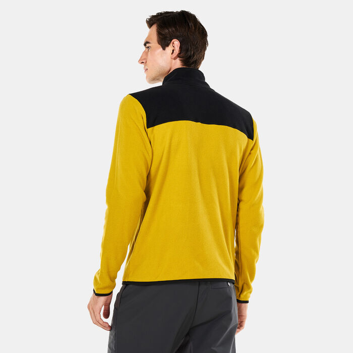 The North Face Men's TKA Glacier Full-Zip Jacket yellow The North Face Men's TKA Glacier Full-Zip Jacket yellow image number 1