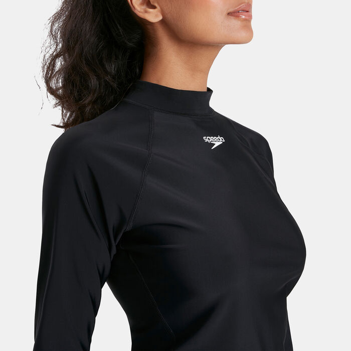 Speedo Women's Long Sleeve Rashguard Black Speedo Women's Long Sleeve Rashguard Black image number 3