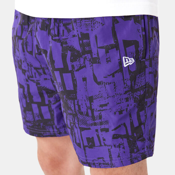 New Era Men's NBA Los Angeles Lakers Allover Print Shorts Purple image number 3