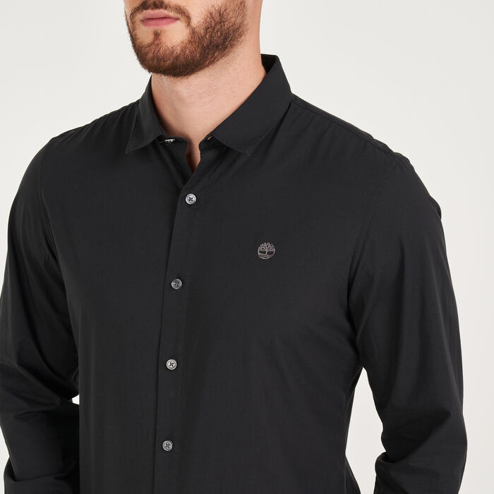Timberland Men's Eastham River Poplin Solid Shirt Black Timberland Men's Eastham River Poplin Solid Shirt Black image number 3