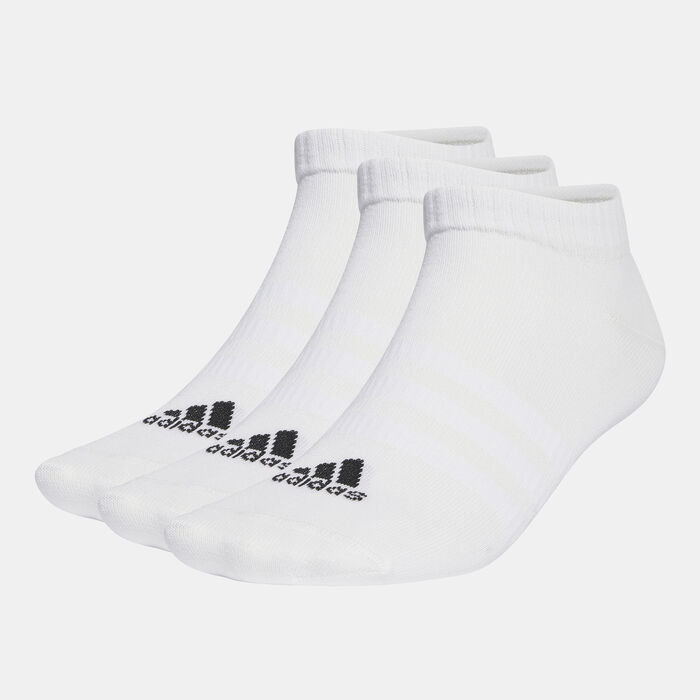 adidas Men's Thin and Light Low-Cut Socks (3 Pack) White image number 0