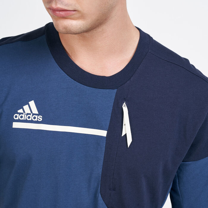 adidas Men's Z.N.E.T-Shirt Blue image number 3