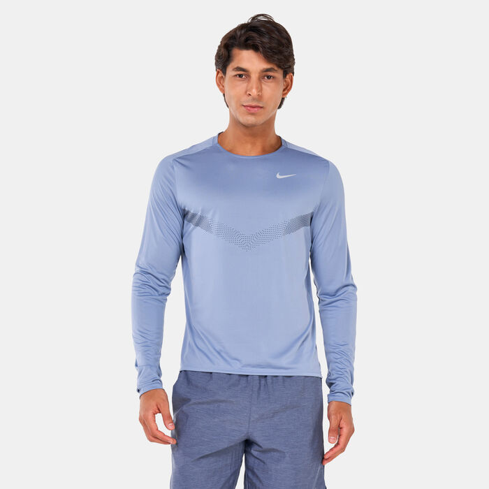 Nike Men's Dri-Fit Run Division Rise 365 T-Shirt Blue Nike Men's Dri-Fit Run Division Rise 365 T-Shirt Blue image number 0