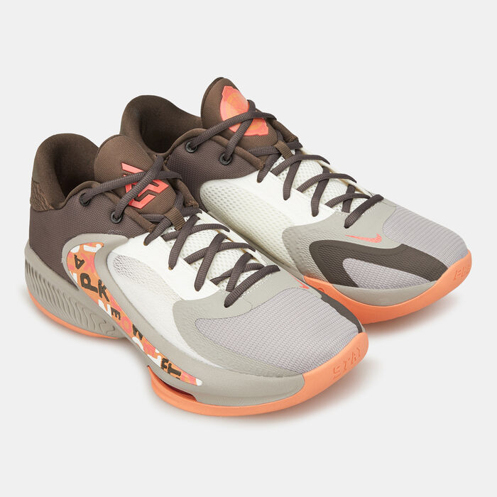 Nike Men's Zoom Freak 4 Basketball Shoe Grey Nike Men's Zoom Freak 4 Basketball Shoe Grey image number 1