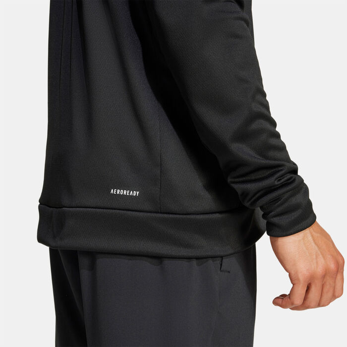 adidas Men's Train Essentials Camo Full-Zip Training Hoodie Black adidas Men's Train Essentials Camo Full-Zip Training Hoodie Black image number 4