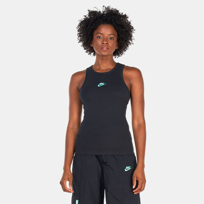 Nike Women's Sportswear Ribbed Tank Top Black Nike Women's Sportswear Ribbed Tank Top Black