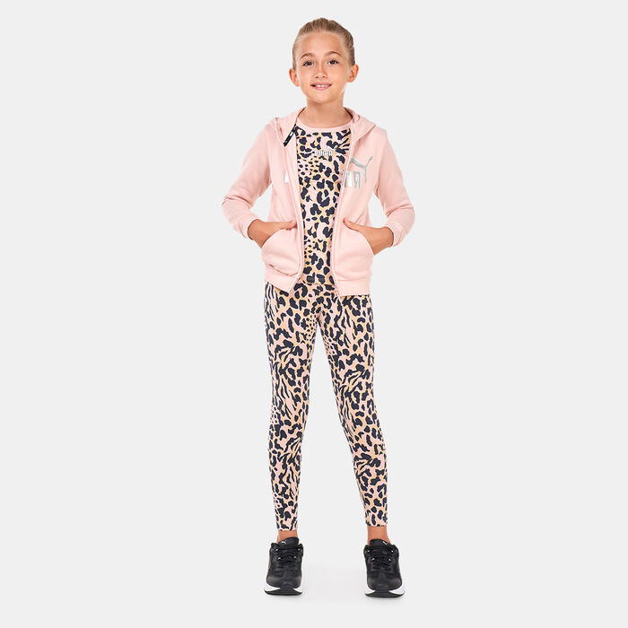 PUMA Kids' Essentials+ Logo Full-Zip Hoodie Pink PUMA Kids' Essentials+ Logo Full-Zip Hoodie Pink image number 2