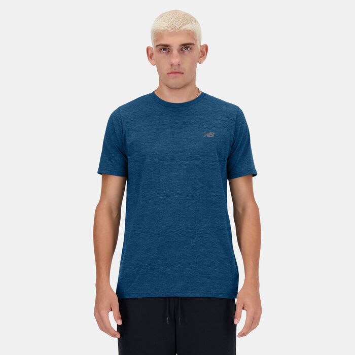New Balance Men's Sport Essentials Heathertech Running T-Shirt Green New Balance Men's Sport Essentials Heathertech Running T-Shirt Green image number 0