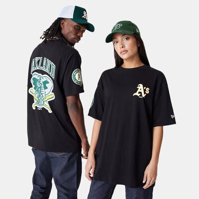 New Era Men's MLB Large Logo Oversized Oakland Athletics T-Shirt Black New Era Men's MLB Large Logo Oversized Oakland Athletics T-Shirt Black