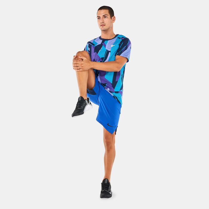 Nike Men's Dri-FIT Printed Training T-Shirt Purple Nike Men's Dri-FIT Printed Training T-Shirt Purple image number 2
