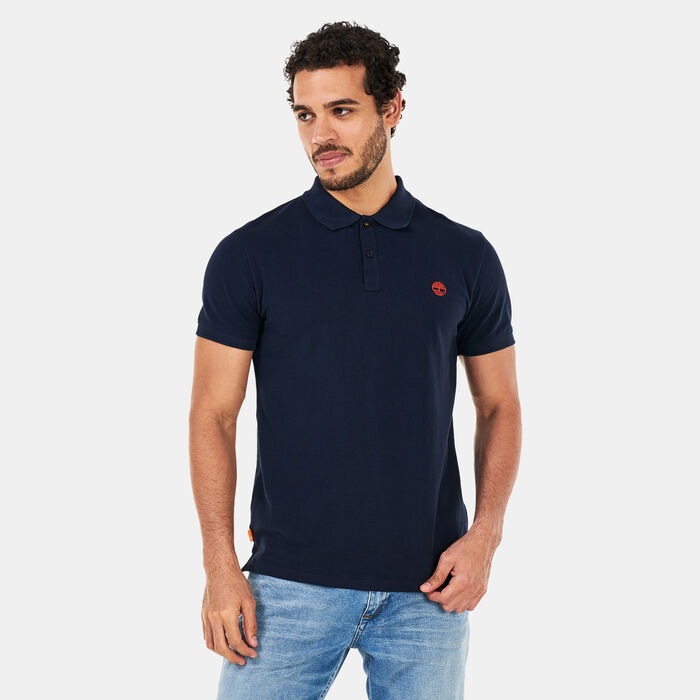 Timberland Men's Millers River Pique Polo Shirt Blue Timberland Men's Millers River Pique Polo Shirt Blue image number 0