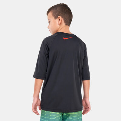 Nike Swim Kids' Short Sleeve Hydroguard Black