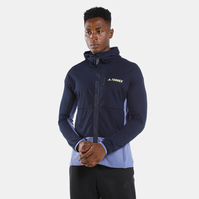 adidas Men’s Terrex Zupahike Hooded Fleece Jacket Blue