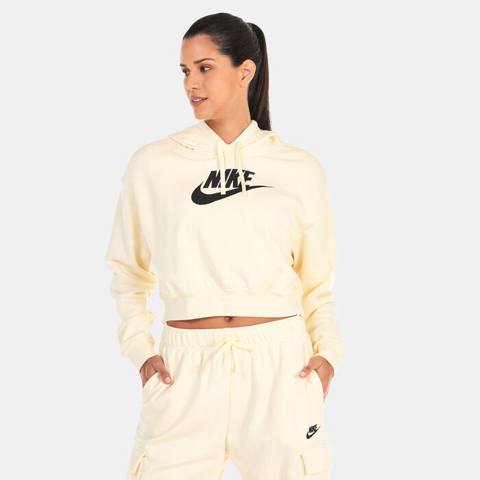 Nike Women's Cropped Graphic Hoodie Ivory Nike Women's Cropped Graphic Hoodie Ivory image number 0