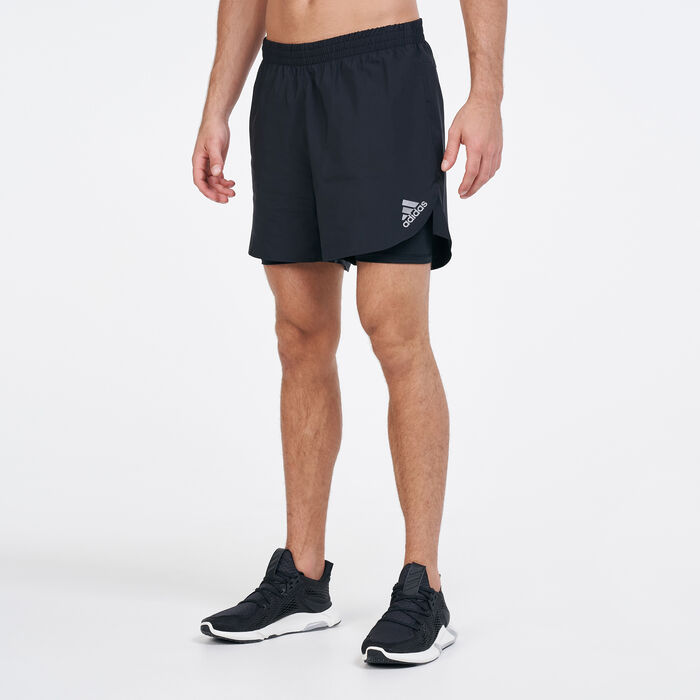 adidas Men's Fast 2-in-1 Primeblue Shorts Black image number 0