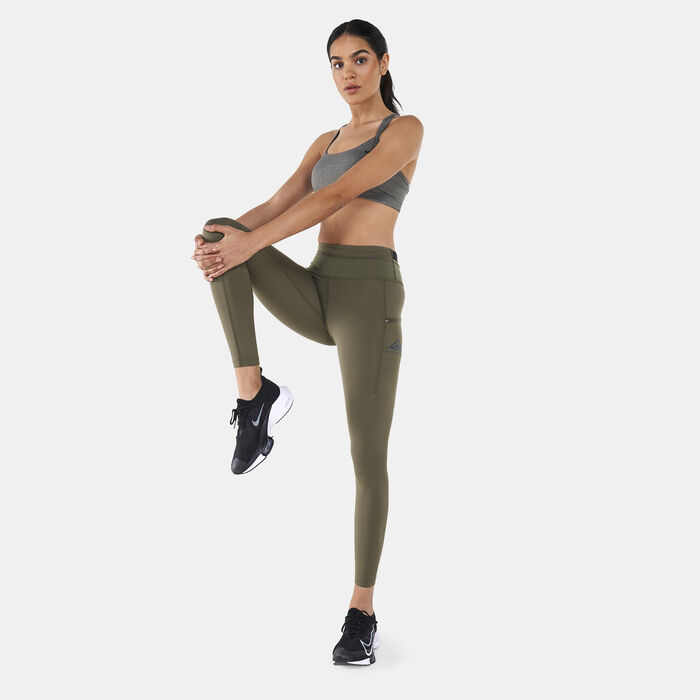 Nike Women's Epic Luxe Trail Leggings Brown image number 2