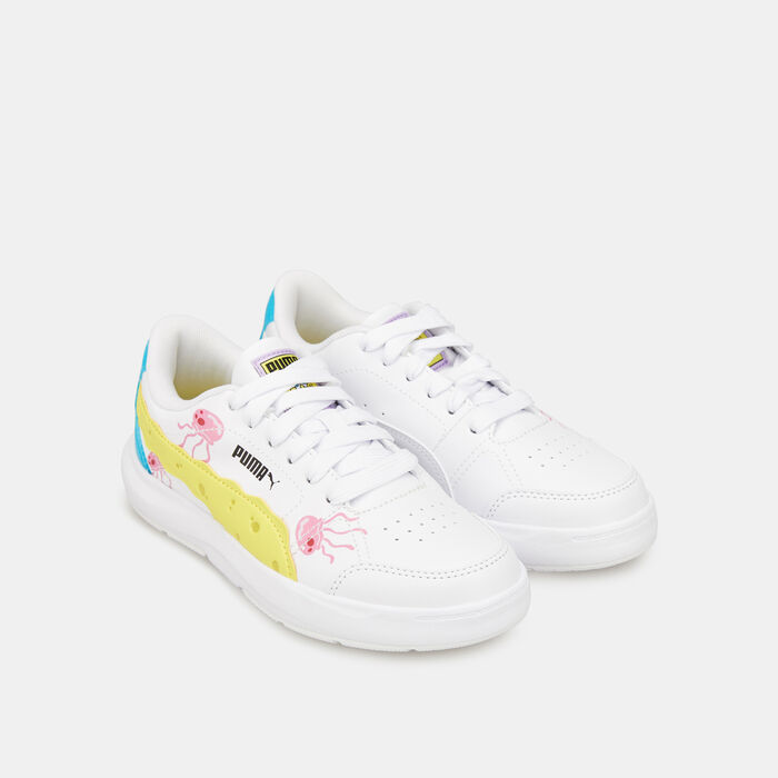 PUMA Kids' x SPONGEBOB Evolve Court Shoe (Older Kids) White image number 1