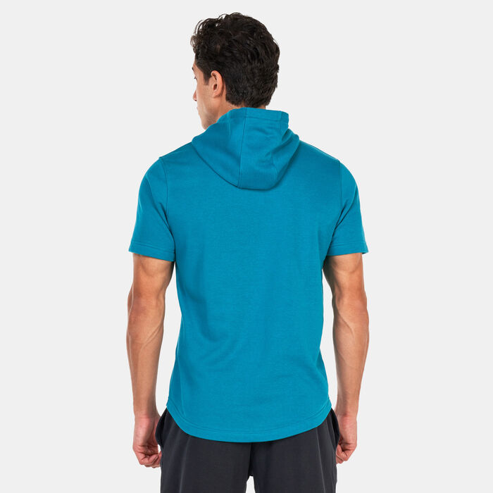 Under Armour Men's Project Rock Terry Short Sleeve Hoodie Green Under Armour Men's Project Rock Terry Short Sleeve Hoodie Green image number 1
