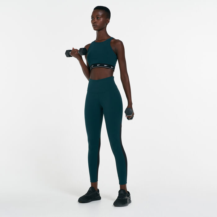 Reebok Women's Beyond The Sweat Crop Top Green Reebok Women's Beyond The Sweat Crop Top Green image number 2
