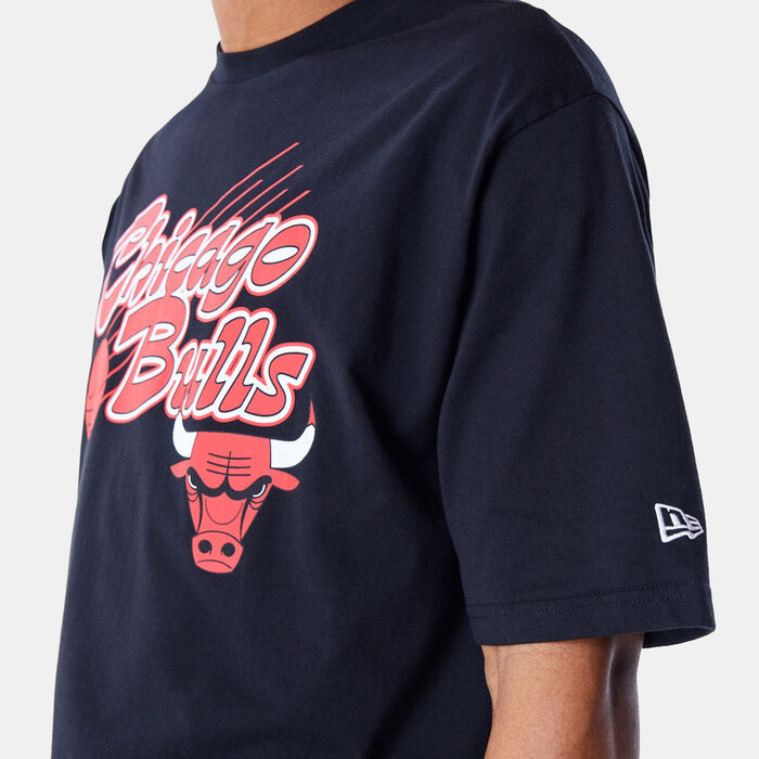 New Era Men's NBA Chicago Bulls Script T-Shirt Black image number 3