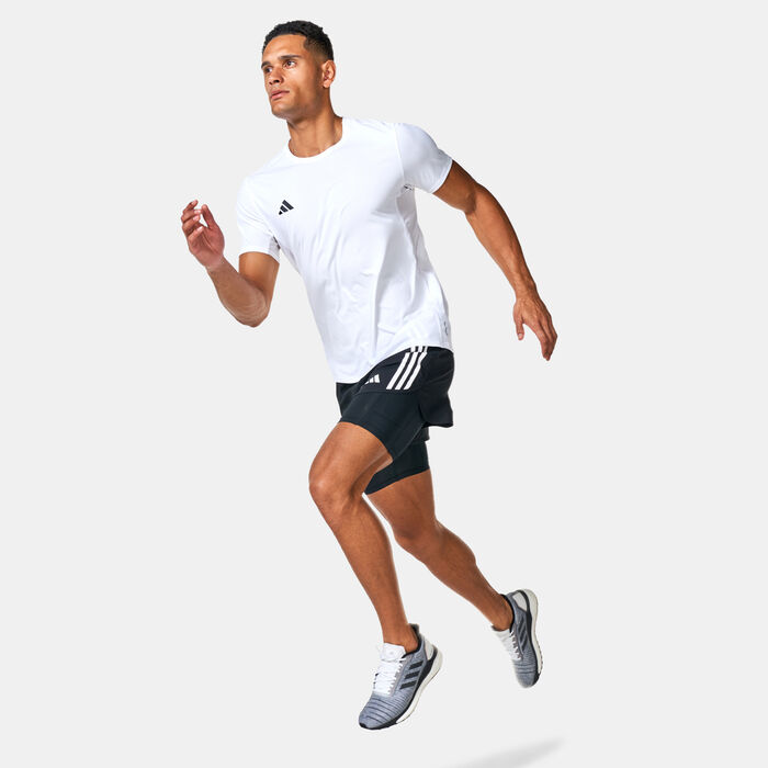 adidas Men's Adizero Essentials Running T-Shirt White adidas Men's Adizero Essentials Running T-Shirt White image number 2