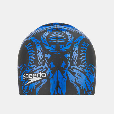 Speedo Printed Silicone Swimming Cap Black