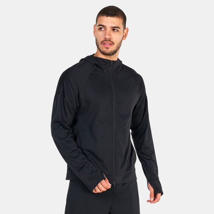 Nike Men's Yoga Dri-FIT Training Jersey Hoodie Black Nike Men's Yoga Dri-FIT Training Jersey Hoodie Black image number 0