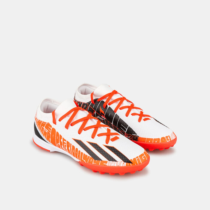 adidas Kids' X Speedportal Messi.3 Turf Ground Football Shoe Orange image number 1
