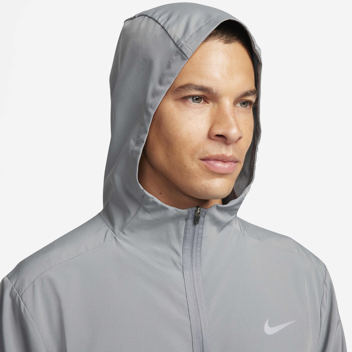 Nike Men's Form Dri-FIT Hooded Jacket Grey image number 4