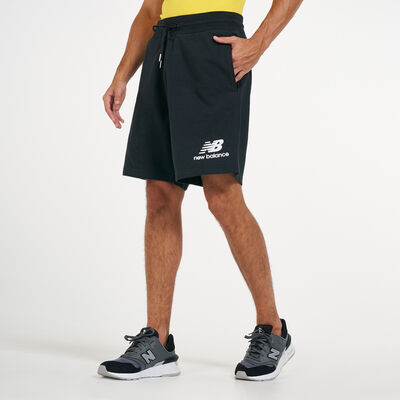 New Balance Men's Essentials Stacked Logo Shorts Black