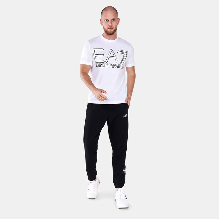 EA7 Emporio Armani Men's Train Logo Series Oversize Logo T-Shirt White image number 2