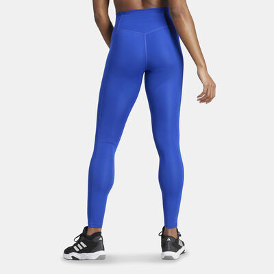adidas Women's Optime Essentials Training Leggings Blue adidas Women's Optime Essentials Training Leggings Blue