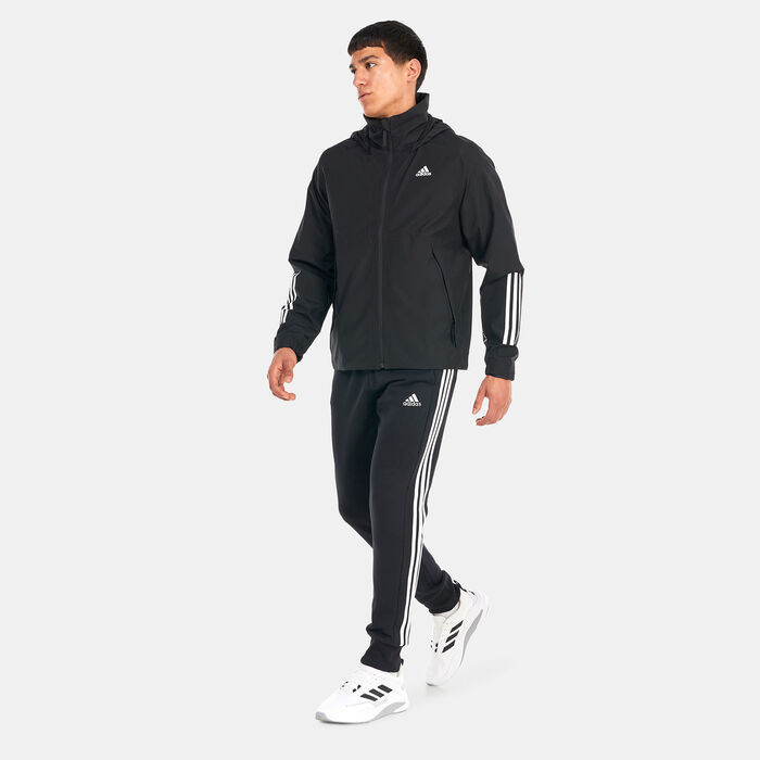 adidas Men's Essentials French Terry 3-Stripes Joggers Black adidas Men's Essentials French Terry 3-Stripes Joggers Black image number 2