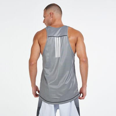 adidas Men's For The Oceans Primeblue Tank Top Silver adidas Men's For The Oceans Primeblue Tank Top Silver