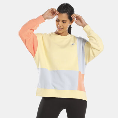 PUMA Women's Downtown Crew Sweatshirt yellow PUMA Women's Downtown Crew Sweatshirt yellow