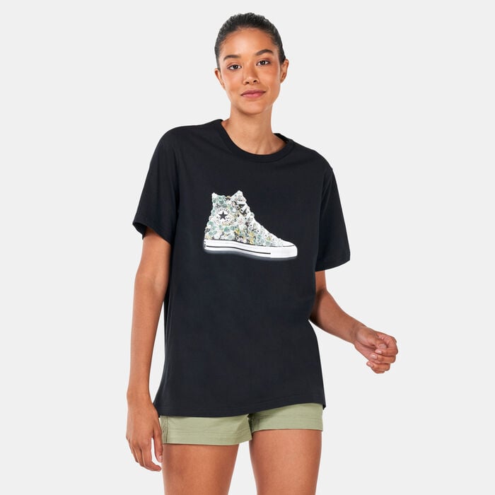 Converse Men's Flower Chuck T-Shirt Black Converse Men's Flower Chuck T-Shirt Black image number 0
