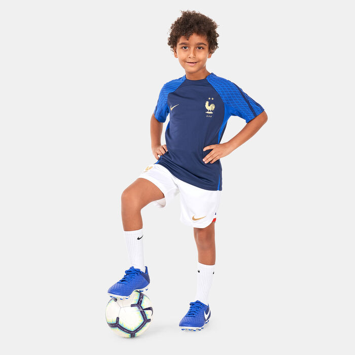 Nike Kids' France Dri-FIT Stadium Home Football Shorts - 2022/23 (Older Kids) White image number 2