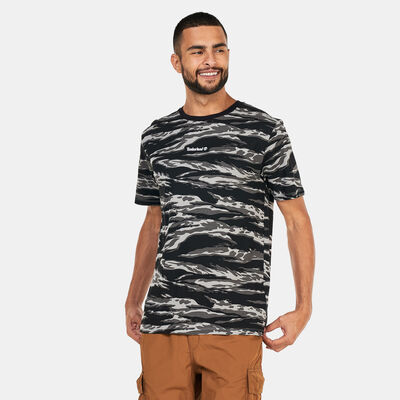 Timberland Men's Tiger Camo-Print T-Shirt Black