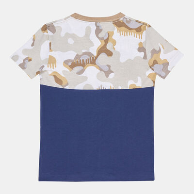 Converse Kids' Blocked Camo T-Shirt Blue Converse Kids' Blocked Camo T-Shirt Blue