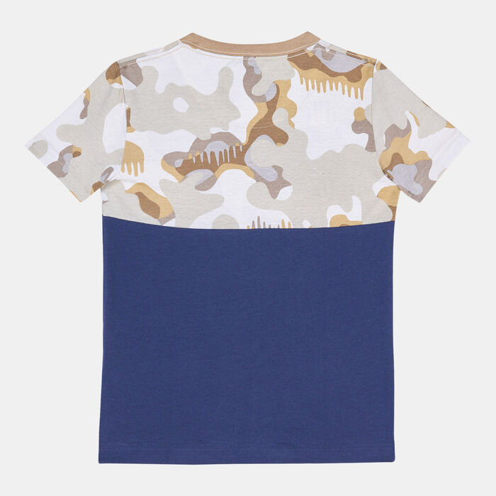 Converse Kids' Blocked Camo T-Shirt Blue Converse Kids' Blocked Camo T-Shirt Blue image number 1