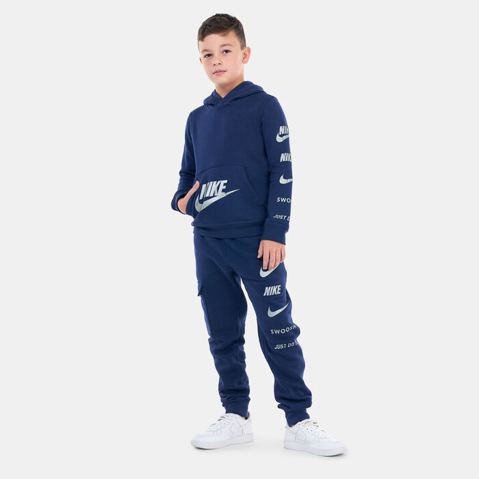 Nike Kids' Sportswear Fleece Cargo Joggers (Older Kids) Blue image number 2