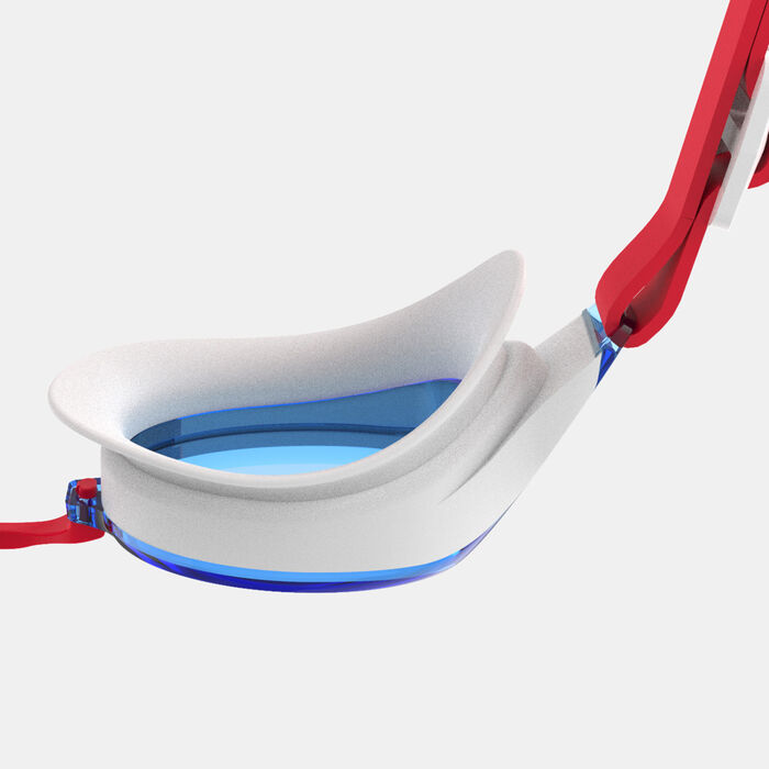 Speedo Kids' Hydropure Swimming Goggles Red image number 3