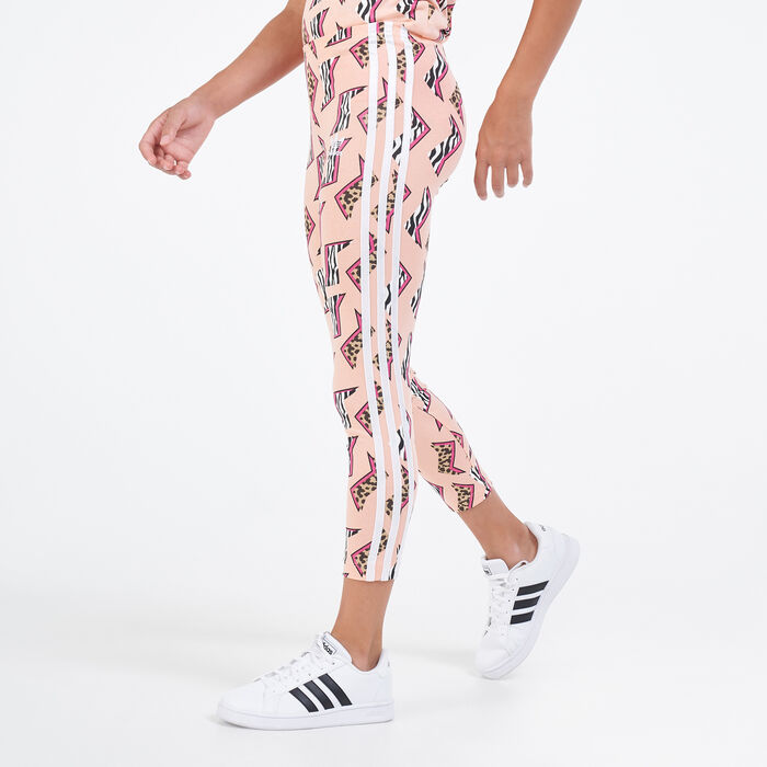 adidas Originals Kids' Allover Print Leggings Pink adidas Originals Kids' Allover Print Leggings Pink image number 0