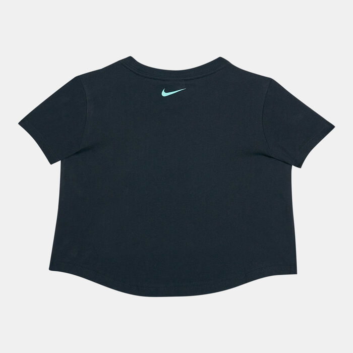 Nike Kids' Sportswear Cropped T-Shirt (Older Kids) Black Nike Kids' Sportswear Cropped T-Shirt (Older Kids) Black image number 1