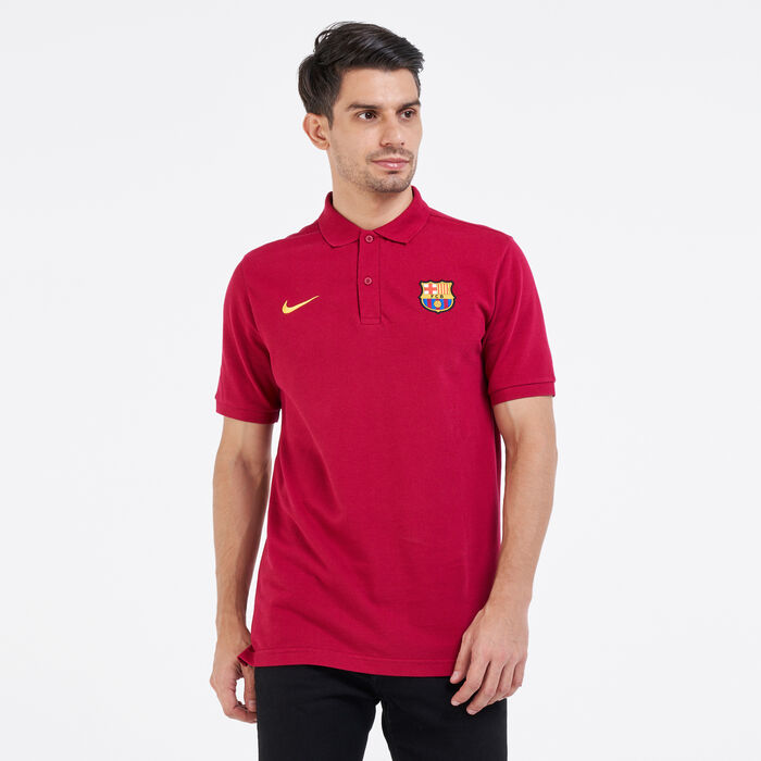 Nike Men's Sportswear F.C. Barcelona Polo T-Shirt Red Nike Men's Sportswear F.C. Barcelona Polo T-Shirt Red image number 0