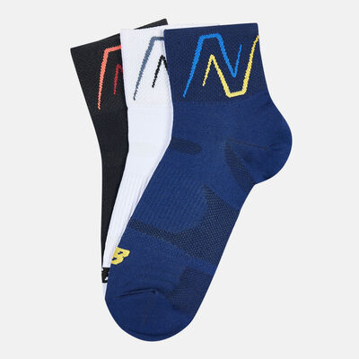 New Balance Graphic Running Ankle Socks (3 Pack) Multi