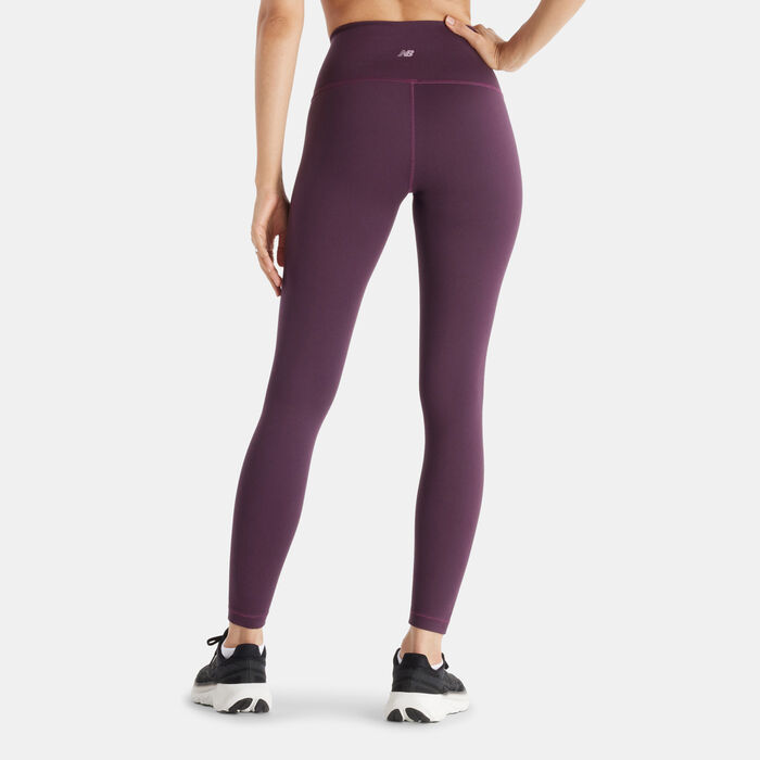 New Balance Women's Ribbed Leggings Brown New Balance Women's Ribbed Leggings Brown image number 1