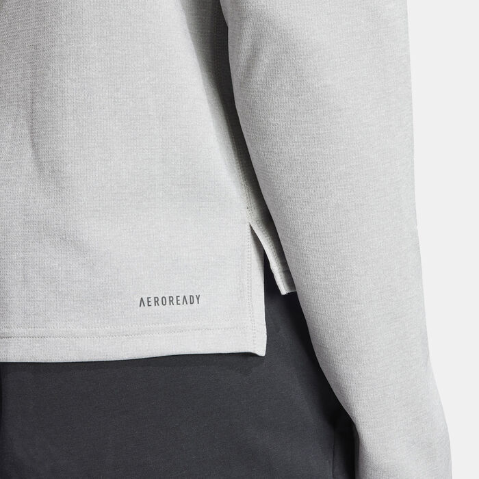 adidas Men's Train Essentials Training 1/4-Zip Top Grey adidas Men's Train Essentials Training 1/4-Zip Top Grey image number 3