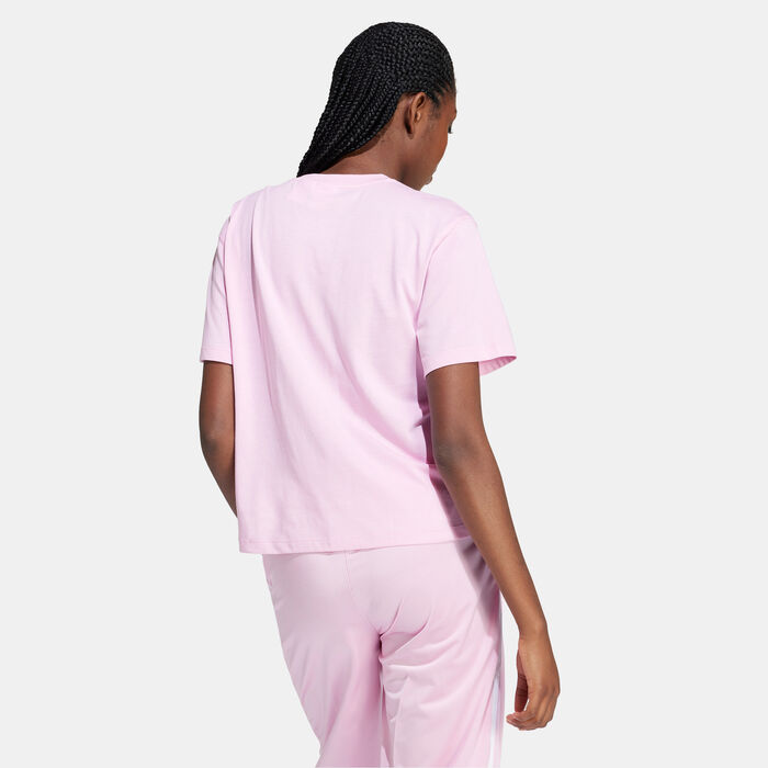 adidas Originals Women's Adicolor Trefoil Boxy T-Shirt Pink image number 1